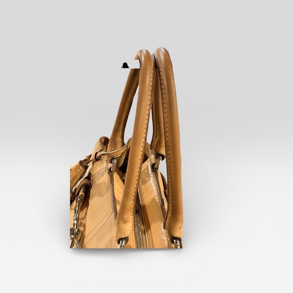 Authentic Vintage Coach (F08A70) Hamptons Satchel Camel/Tan Leather Handbag - Picture 10 of 15